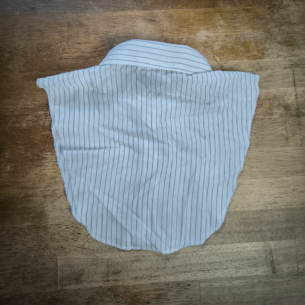 Vintage Three-Pack Detachable Blouse Dickeys - White, Light Purple, Blue-Stripe - Picture 7 of 7